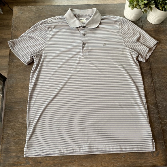 2/$15 Izod gray men’s golf polo dri fit size large - Picture 1 of 3